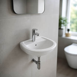 Modern Oval Nano Polished Granite Finish <b>Wall</b>-Hung Wash Basin 5-Year Warranty-Easy Clean for Bathroom/Washroom Hospital Home - Product Image 3