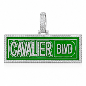 Men's Custom Iced Letter Name Night Glow 925 Silver Enamel Charms Moissanite Diamond Hip Hop Style Bling Necklace <b>Pendant</b> Party - Product Image 1