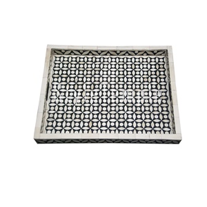High Quality Modern Luxury Indian Handcrafted Resin Inlay Wooden Storage Square Tray Tableware Living Room <b>Bedding</b> Restaurants - Product Image 6