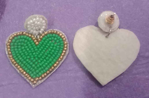 Pendientes Ligeros Hechos a Mano con Cuentas de Vidrio, Joyería Elegante de Tela para Mujer, para Fiestas, por MD HANDICRAFTS - Product Image 4