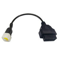 Cable adaptador de diagnóstico para motocicleta OBD2, conector hembra de 16 pines a conector de 6 pines para lector de códigos de escáner, 12V 24V, venta en paquete OBD2