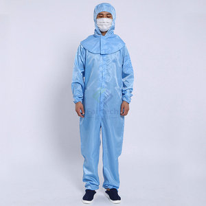 Vente en gros Veste à fermeture éclair réticulée antistatique Esd pour salle blanche Vêtement <span class=keywords><strong>de</strong></span> travail/vêtements esd avec capuche - Product Image 3