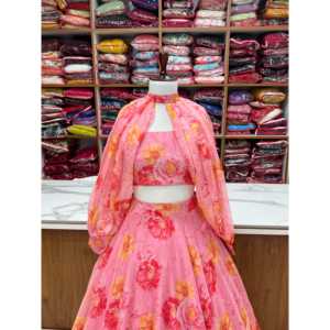 Hermoso Lehenga Choli de Estilo Elegante para Mujer para Fiestas - Product Image 1