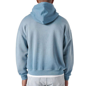 Vente en gros : Sweat à capuche pour homme personnalisé, hiver, délavé à l'acide, 100% Coton, respirant, écologique, épaules tombantes, poches kangourou, manches longues - Product Image 6
