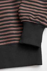 Sweat-shirt rayé à col rond pour femme, pull décontracté à épaules tombantes, haut à manches longues - Product Image 4