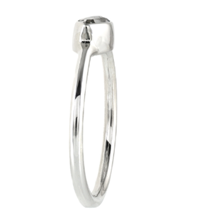 Anillo de Plata de Ley 925 con Topacio Blanco, Joyería Hecha a Mano, Anillo con Piedra Preciosa Natural, Engaste de Bisel, Joyería Fina Clásica para Mujer - Product Image 2
