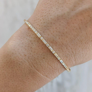 Bracelet élégant en diamant rond brillant cultivé en laboratoire, certifié IGI, or 10K 14K 18K jaune blanc rose, bijoux fins de luxe - Product Image 5