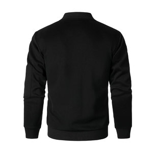 เสื้อแจ็คเก็ตบอมเบอร์บุผ้านวมสำหรับผู้ชาย แต่งขอบสีดำ ปิดด้วยซิป สวมใส่สบายๆ ในฤดูใบไม้ร่วง - Product Image 5