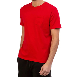 Camiseta de cuello simulado con hombros caídos de corte regular para hombre, tendencia 2025, personalizada con estampado de felpa, de algodón 100% ecológico de alta calidad. - Product Image 2