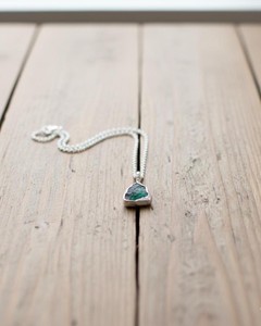 Natural Raw <b>Emerald</b> <b>Pendant</b> Necklace Green Crystal Gemstone Handmade Silver Jewelry Healing Stone Boho Women Gift - Product Image 2