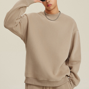 เสื้อสเวตเชิ้ตคอกลมโอเวอร์ไซส์สำหรับผู้ชาย สีพื้น ผ้าถักลำลอง ใส่สบาย ทรงปกติ เหมาะสำหรับใส่ในฤดูใบไม้ร่วง - Product Image 3