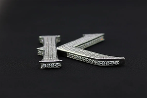 925 Silver Hip Hop Style Moissanite <b>Initial</b> Pendant, Personalized Letter Gold Plated Jewelry, Unique Stylish Diamond Jewelry - Product Image 3