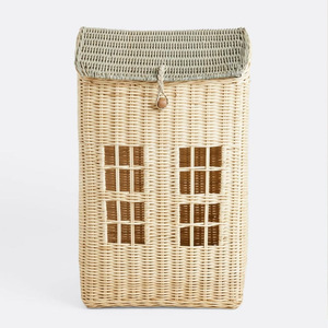 Maisons de jeu en rotin tressé à la main pour le rangement et les jeux des enfants, maison de jeu en bois écologique, vente en gros - Product Image 3