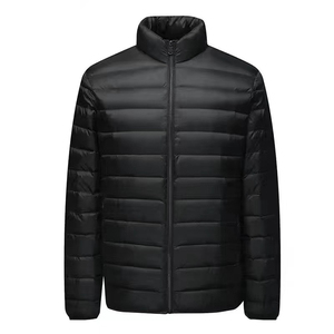 Men's Lightweight Stand Collar Outdoor Jacket Quick Dry Water Resistant Puffer Zipper Closure Long Sleeve <b>Bubble</b> <b>Coat</b> for Winter - Product Image 5