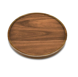 Plateau tournant en bois moderne multifonctionnel pour boissons, organisateur pour armoire, plateau tournant rond en bois - Product Image 2