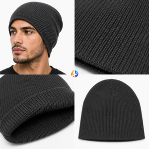 <b>mens</b> beanie <b>cap</b> with soft knit material ribbed texture stretch fit and warm coverage designed <b>for</b> everyday <b>winter</b> outdoor - Product Image 5