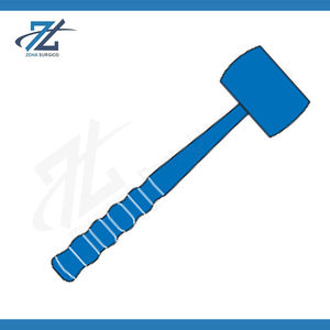 Martillo Quirúrgico Manual de Acetal Azul, Acero Inoxidable, 240mm, 340g, Extremo Vertical, Instrumentos Reutilizables, Certificado CE, Alta Calidad ZOHA - Product Image 2