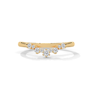 Bague en or fin avec diamant de culture, alliance éternelle empilable pour femme, pour mariage, anniversaire et un look intemporel - Product Image 1