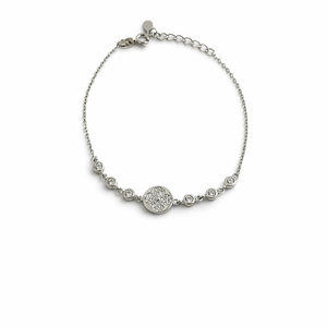 925 Sterling Silver Diamond <b>Charm</b> Bracelets Women Minimalist Dainty Chain Jewelry High Polish Finish Party Gift - Product Image 1