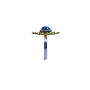 Anillo Clásico de Plata de Ley 925 Chapado en Oro con Topacio Azul para Mujer, Joyería para Bodas - Product Image 4