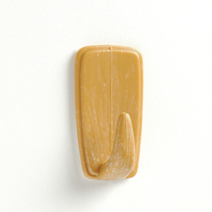 VL. FESTIVA Self-Adhesive Single-Tier <b>Wall</b> Mounted Plastic Hook with Wood Motif for Clothing <b>Hanging</b> - Product Image 1