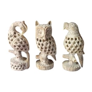 New Resin Art Super Premium Quality Product Soapstone Carving Animal Sculpture With Natural Shinning For Home Decoration Item - Product Image 5