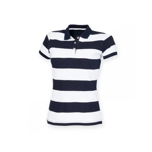 เสื้อโปโลลายทางสำหรับผู้หญิงเสื้อกอล์ฟปักโลโก้สินค้ามาใหม่ - Product Image 3