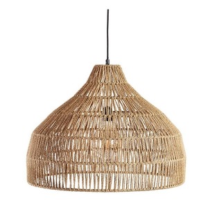 Abat-jour en jonc de mer naturel tissé à la main, décoration bohème vintage, lampe suspendue en bambou et rotin fabriquée par KingCraftViet - Product Image 1
