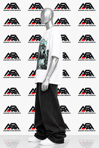 Camiseta Blanca Personalizada con Estampado Gráfico, Estilo Urbano Vintage, Unisex, Holgada, Informal, de Moda, Fabricante de Camisetas - Product Image 3