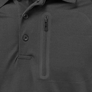 Polo para Hombre con Cuello en Contraste - Elegante Ribete Amarillo para Uso Casual y de Oficina, Polo para Hombre con Cuello en Contraste Azul - Product Image 4