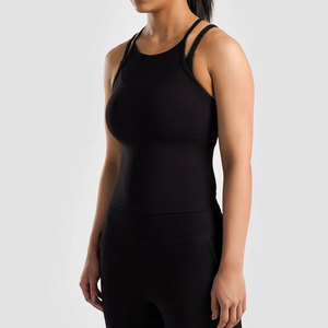 Nouveaux débardeurs de sport pour femmes OEM, 100 % coton, séchage rapide, respirants, col rond, vêtements de course confortables - Product Image 2