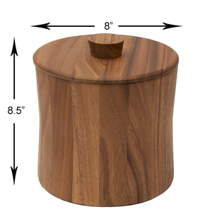 Seau à glace en bois et acier inoxydable, qualité supérieure, sur mesure, en bois naturel rond, meilleur prix - Product Image 5