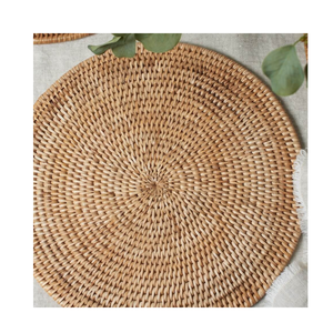 BEST PRICE Handmade Rattan <b>Placemat</b> With <b>Round</b> Woven Design, Natural Craft Tableware, Eco Export From Vietnam - Product Image 4