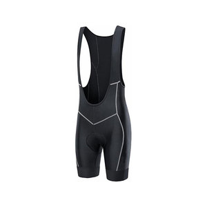 Cuissard de cyclisme pour homme ajusté, respirant, en Spandex et Nylon, avec dos en maille noire - Product Image 2
