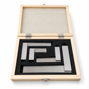 FAIRDEALS365 Jeu de carrés de précision en acier trempé, affûtés, pour machiniste et charpentier, 2, 3, 4, 6 pouces, avec boîte en bois, fabriqué à Delhi - Product Image 3