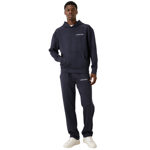 Conjunto de Sudadera con Capucha de Forro Polar para Hombre y Pantalones de Pierna Recta, Ajuste Relajado, Bolsillo Canguro, Atuendo Casual de Invierno de Dos Piezas para Descansar - Product Image 1