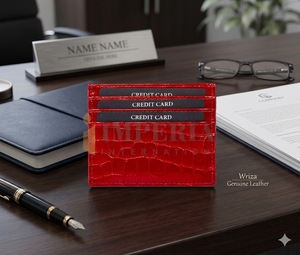 WRIZA Portefeuille de poche pour homme en cuir véritable ultra fin avec blocage RFID, porte-cartes de crédit minimaliste et élégant - Product Image 2