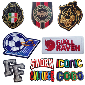 Badges brodés personnalisés par le fabricant, conception de badges brodés, patchs de logo brodés sur mesure pour vêtements - Product Image 1