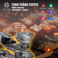 Charbon de bois blanc Binchotan pour grillades et chauffage, haute teneur en calories, fabriqué au Vietnam, marque Viet Argo