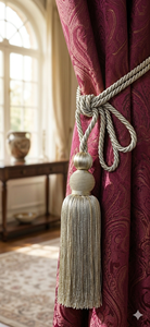 Classic Textile <b>Curtain</b> Tiebacks with Polyester Tassel Elegant Traditional Style for Living Room - Product Image 3