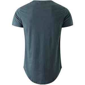 Camiseta Personalizada para Hombre, Cuello Redondo, 100% Algodón, Estilo Hipster Hip Hop, Corte Largo - Product Image 3