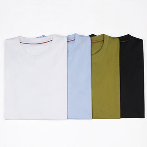 เสื้อยืดคอกลมผ้าเนื้อนุ่มสำหรับผู้ชาย ผ้าฝ้าย 100% ระบายอากาศได้ดี สวมใส่สบาย แบบยูนิเซ็กซ์ คอกลม รับสกรีนโลโก้ - Product Image 4