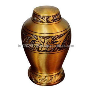 Urne souvenir classique en aluminium petit porte-cendres conçu pour la conservation à long terme stockage de mémoire funéraire unique - Product Image 1