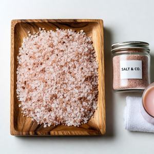 Sel de l'Himalaya Blanc Naturel à Grains Fins – Essence de Bain Minérale pour Spa, Thérapie Relaxante Écologique, Cristal Sculpté pour Bain Corporel Doux - Product Image 1