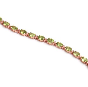 Natural Peridot <b>Stone</b> Charm <b>Bracelet</b> 925 Sterling Silver Luxury Gold Plated Gemstone August Birthstone Fine Jewelry for Women - Product Image 2