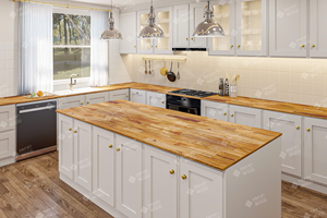 Tablas de Madera de Acacia con Juntas a Dedillo, Serie EuroStyle |   Cubierta para Aceite de Diseño Europeo para Uso en Interiores, Mesas y Encimeras - Product Image 4