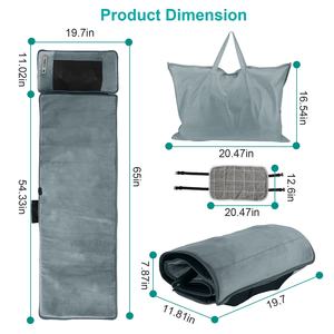 Tappetino da massaggio elettrico per tutto il corpo vibrazione di calore 10 motori di vibrazione antiscivolo con cuscino per la schiena per massaggio del collo - Product Image 5