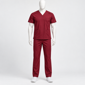 <b>Scrub</b> Suit Set Custom Logo Medical Doctor Uniform Hospital <b>Clothing</b> OEM Factory Supply <b>Scrub</b> Suits Customized - Product Image 1