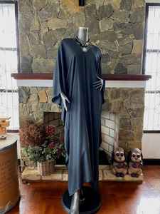 Deep Gray Hand Dyed Rayon <b>Kaftan</b> <b>Dress</b> <b>Plus</b> <b>Size</b> Resort Wear Loose Fit Flowy Women Caftan - Product Image 5
