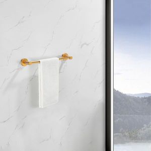 Set di 6 Accessori per Bagno in Alluminio Spesso, Montaggio a Parete, Finitura Oro Spazzolato, Portasciugamani da 24 Pollici, Set 6 Pezzi - Product Image 4